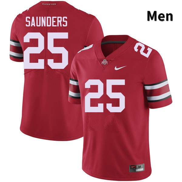 Ohio State Buckeyes Kai Saunders Men's #25 Red Authentic Stitched College Football Jersey